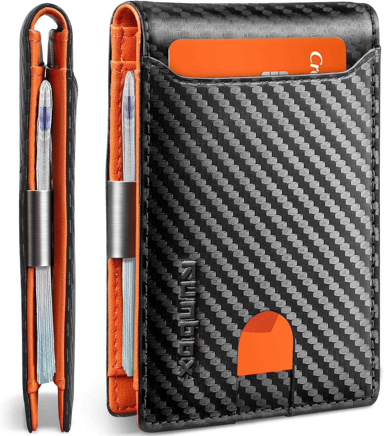 RUNBOX Slim Wallet for Men – RFID Blocking Leather Bifold with Money Clip — image 6
