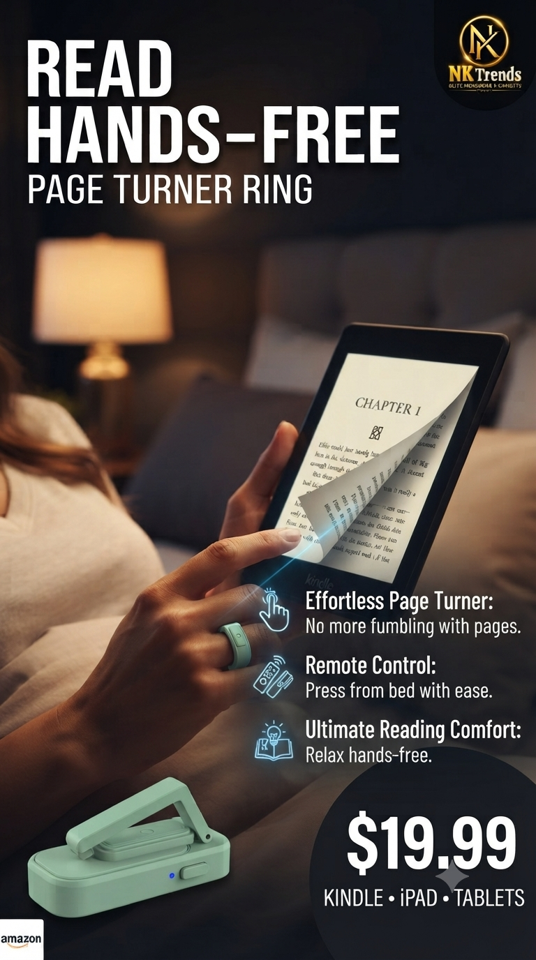 Page Turner Ring for Kindle – Hands-Free Remote Control for Kindle, iPad & Tablets — image 1