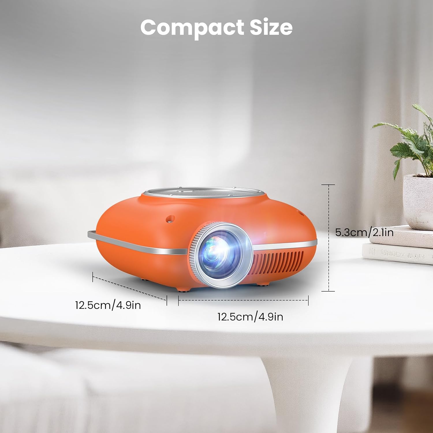HOMPOW Mini Portable Bluetooth Projector 1080P Supported (Orange) | NK Trends — image 6