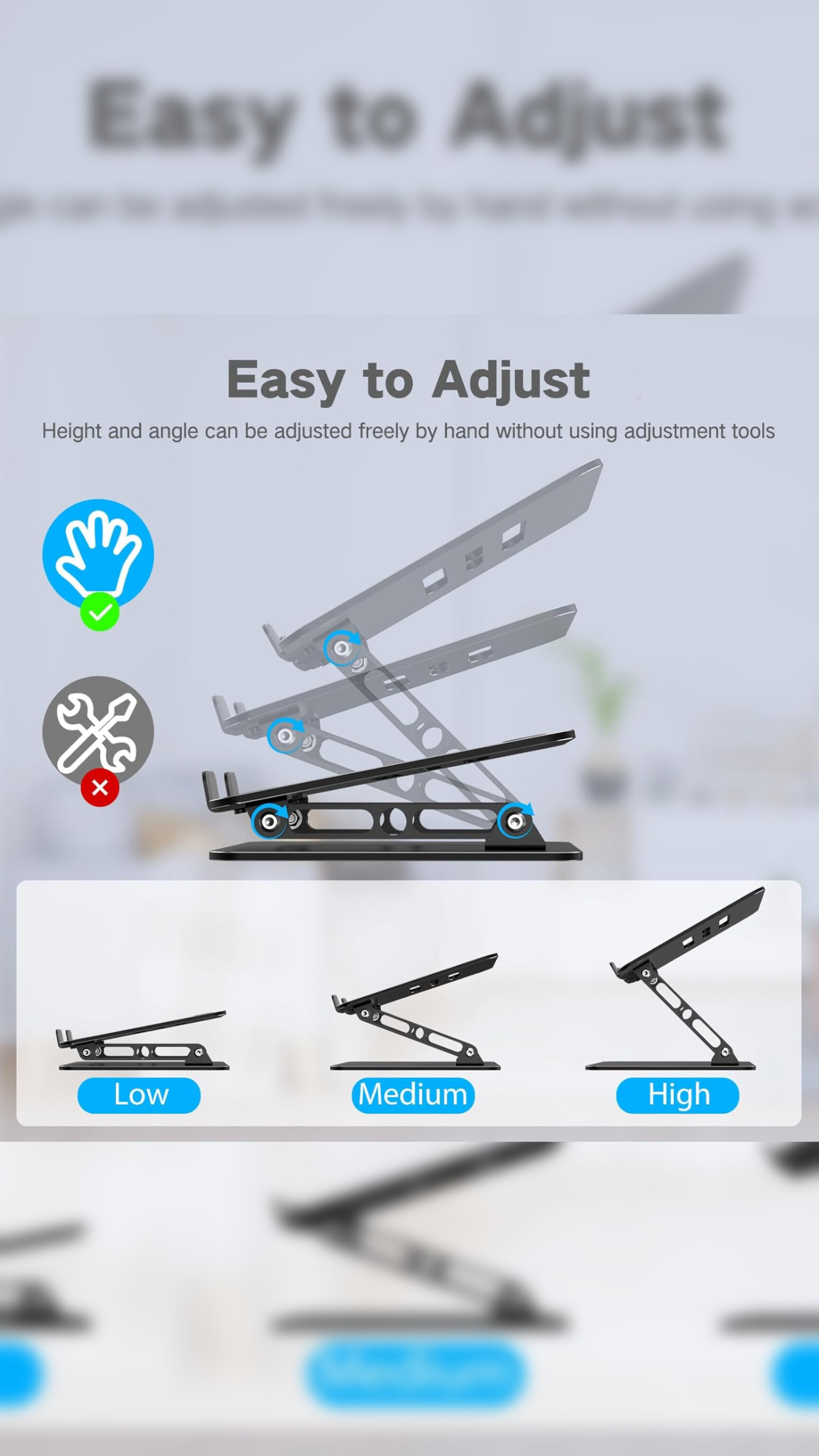 The Ultimate Ergonomic Upgrade: Gogoonike Adjustable Metal Laptop Stand | NK Trends — image 3